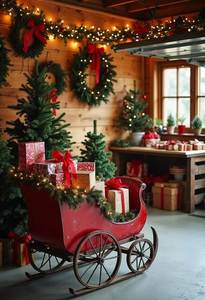 Santa Red Reindeer Head Christmas Planter with Antlers and Greenery <b>Outdoor</b> Indoor Holiday Decor Traditional Style - Product Image 3