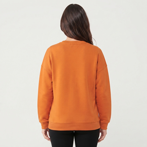 Sudadera de Maternidad de Invierno de Alta Calidad para Mujer, 100% Algodón, Felpa, Hombros Caídos, Cuello Redondo, Sudadera de Lactancia - Product Image 2