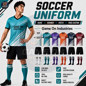Newest Wholesale Rate Personalized Soccer Jersey Shorts and <b>Long</b> Socks Set Sublimated Football Uniform Club Teamwear <b>Kit</b> - Product Image 2