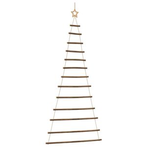 Sapin de Noël suspendu en branche naturelle de 33,9 x 70,9 pouces avec étoile de dessus, décoration festive pour les fêtes - Product Image 2
