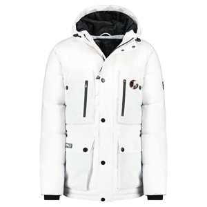 Veste d'hiver élégante pour homme avec capuche dissimulable, manteau matelassé décontracté à fermeture éclair, personnalisé, style streetwear, avec col montant - Product Image 1