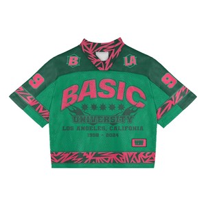 Camiseta Corta de Malla Champion Basic de la Marca State |   Camiseta Deportiva Vintage de Manga Corta y Corte Holgado |   Top Corto con Estampado Urbano - Product Image 1