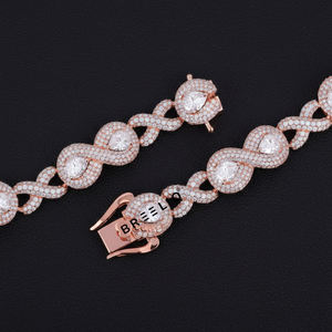 Our Hot Selling Hip Hop <b>Chain</b> Necklace in <b>14KT</b> Rose <b>Gold</b> with Lab Grown Iced Out Diamond VVS Clarity Luxury Jewelry for Men - Product Image 4