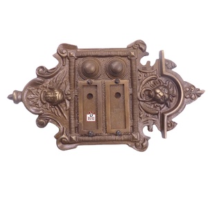 Timbre de Puerta Decorativo Moderno y Único de Lujo, Timbre de Puerta de Latón con Botón Pulsador Doble, Diseño Antiguo - Product Image 5