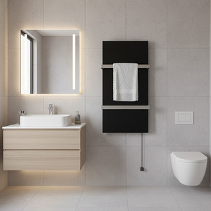 Chauffe-salle de bain solaire élégant en verre 450W avec élément chauffant en fibre de carbone, encastré mural, protection contre la surchauffe, IP65, économe en énergie - Product Image 6