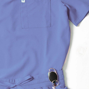 Conjunto de Uniforme Médico para Hombre, Cuello en V, Uniforme de Hospital, Manga Corta, Pantalones de Trabajo, Múltiples Bolsillos, Mezcla de Algodón, Unisex, Alta Calidad - Product Image 5