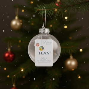 Palla Trasparente ILAN 10Cm Ornamento Decorazione Natalizia - Product Image 2