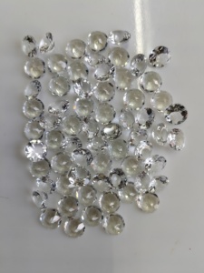 Pierre précieuse naturelle de topaze blanche de qualité supérieure, de forme ronde, de 9 mm, pour la création et la fabrication de bijoux artistiques - Product Image 3