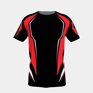 T-shirt à manches courtes pour homme en polyester de haute qualité, respirant, décontracté, vêtements pour homme, sport d'été, logo personnalisé - Product Image 2