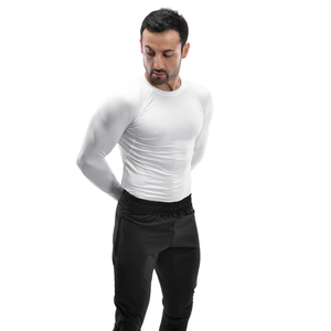 Camiseta de Compresión de Manga Larga para Hombre, Cuello Redondo, Secado Rápido, para Entrenamiento, Personalizable con Etiqueta Privada, Fabricante y Proveedor al por Mayor - Product Image 3
