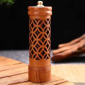 Hand-Made Sandalwood Incense <b>Burner</b> With Lattice Design Aromatic Diffuser All-Season Use Home Fragrance Diffuser Incense Holder - Product Image 2
