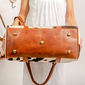 กระเป๋าหนังแท้แบบมีซิป แฟชั่น พกพาสะดวกอเนกประสงค์ สำหรับเดินทาง รุ่นวินเทจ ความจุขนาดใหญ่ LHDB-0016 - Product Image 4