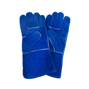 Guantes de soldadura de cuero vacuno suave de alta resistencia con puño largo, en oferta. - Product Image 3