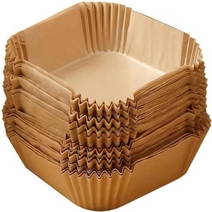 Papiers de cuisson pour friteuse à air, antiadhésifs, résistants à la graisse, de qualité alimentaire, en papier parchemin, enduits d'un côté, en pâte de bois, 70 g/m² - Product Image 4