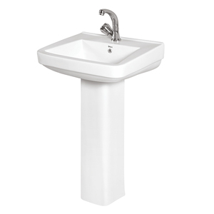Fabricante Indio Vende Lavabo de Pedestal de Cerámica Blanca de Primera Calidad para Baño, Lavabo para Lavarse las Manos - Product Image 1