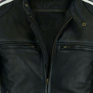 High-Quality Leather Motorbike <b>Racing</b> <b>Jacket</b> with Stand Collar Waterproof and Windproof for Winter Riders High Quality <b>Jacket</b> - Product Image 6