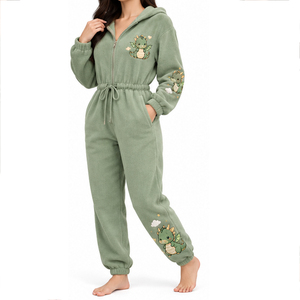 EAZWEARS Mono de Forro Polar para Mujer, Traje de Invierno de Algodón Personalizado, Ropa al por Mayor para Damas, Fabricante, Pedidos al por Mayor, OEM, ODM - Product Image 5