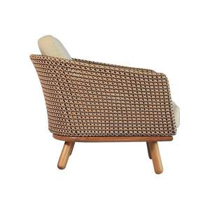 Sillón de Madera de Teca Sólida de Primera Calidad con Ratán Tejido a Mano, Diseño Moderno para Hoteles, Resorts y Proyectos de Lujo para Salas de Estar - Product Image 6