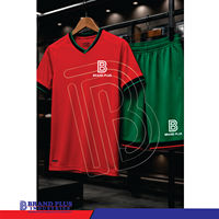 Maillot de football unisexe Brand Plus, ensemble de football, uniformes pour adultes, tenue d'entraînement personnalisée, nom et numéro imprimés numériquement, 100% polyester
