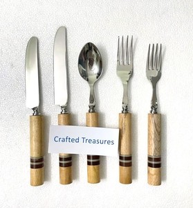 European Style Flatware <b>Set</b> Resin Handle 18/<b>8</b> Stainless Steel Mirror Polish Durable Eco-Friendly Wedding Home Decor Tableware - Product Image 1