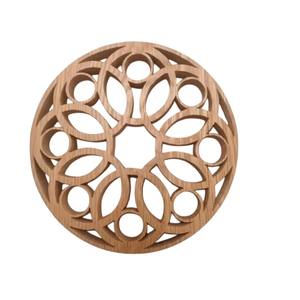 Al por mayor Salvamanteles de madera moderno con corte láser geométrico, hecho a mano, resistente al calor, redondo, para platos calientes y ollas, protector de mesa de cocina - Product Image 3