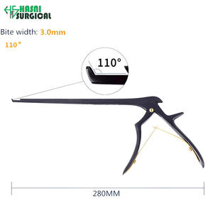 Pinza Kerrison de Acero Inoxidable, Manual, Negra, 110 Grados, Ancho de Mordida 1.0 mm, Certificación CE, Instrumento de Cirugía General y Ortopedia - Product Image 3