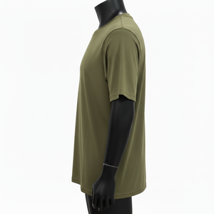 Camiseta de algodón personalizada para hombre, de manga corta, cuello redondo, con logo frontal, en blanco, de alta calidad, transpirable, precio al por mayor - Product Image 5