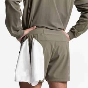 Shorts de sport d'été pour hommes, 5 pouces, style américain, extensibles, respirants, en mesh, pour la musculation et l'entraînement - Product Image 3