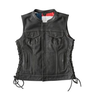 เสื้อกั๊กหนังสำหรับขี่มอเตอร์ไซค์ผู้หญิง - Product Image 1
