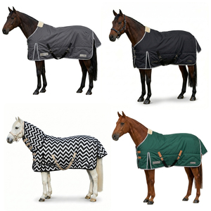 New CrossEdge Chevron Pattern Horse Rug Horse Turnout Rug 600D Ripstop <b>Waterproof</b> Full Neck Turnout <b>Blanket</b> Heavyweight Fill - Product Image 6