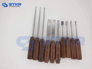 Juego de 9 Piezas de Herramientas Ortopédicas: Cincel para Osteotomía, Elevador Perióstico, Cureta Ósea - Product Image 2