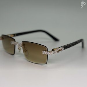 Gafas de sol Hip Hop con diamantes de moissanita de corte ovalado VVS, montura de lujo con incrustaciones de diamantes, gafas unisex. - Product Image 4