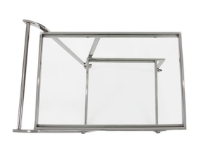 Commercial Kitchen Stainless Steel Utility Cart Glass Tray Sink 4-Wheel Rolling Trolley for Hotel Restaurant <b>Bar</b> Beverage Stand - Product Image 2