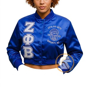Chaqueta Universitaria Personalizada Zeta Phi Beta de GREEK TREASURES, Ropa de Hermandad, Alta Calidad, Transpirable, Satén, Bordado, para Mujer - Product Image 3