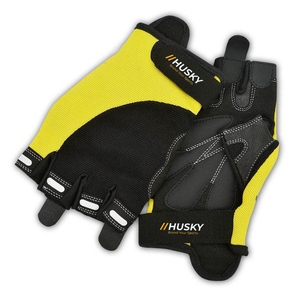 Gants de musculation et de cyclisme unisexes personnalisés HUSKY SPORTSWEAR, demi-doigts, antichoc, respirants, rembourrés en microfibre, à enfiler - Product Image 4
