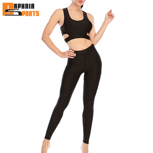Última Colección de Conjuntos de Yoga para Mujer de Alta Calidad, Color Liso Teñido, Spandex/Nylon Transpirable, Ecológico, Elástico en Cuatro Direcciones - Product Image 3