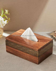 Porte-mouchoirs au design audacieux en bois dur pour un accès fonctionnel aux serviettes et une utilisation élégante sur la table dans les maisons ou les bureaux - Product Image 2