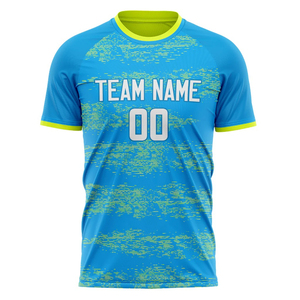เสื้อฟุตบอลสีน้ำเงินแบบสั่งทำพิเศษ แขนสั้น คอกลม ระบายเหงื่อได้ดี ชุดทีมสำหรับผู้ใหญ่ ใส่ได้ทุกเพศทุกวัย ทุกฤดูกาล - Product Image 2