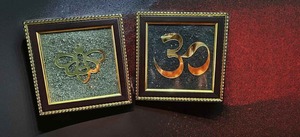 <b>Top</b> Selling Om Pyrite Frame – High Quality Handmade Indian Handicraft Home Decor Gift Wholesale - Product Image 1