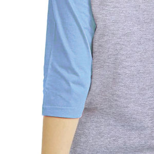 Camiseta Casual de Manga Larga para Mujer, Cuello Redondo, Color Gris Azulado, Logotipo, Transpirable, 100% Algodón Orgánico, Ecológica, de Secado Rápido - Product Image 3