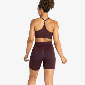 Nouveau style short de sport taille haute respirant et écologique en Spandex/Polyester pour femme, motif uni, pour usage extérieur - Prix - Product Image 5