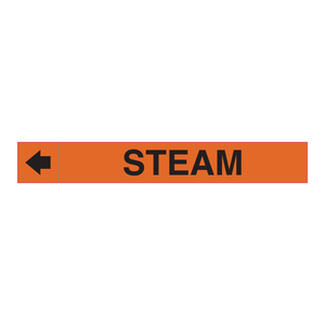 Etiqueta Autoadhesiva Resistente Brady STEAM Plenum Duct Marker para Identificación de Conductos de Vapor y HVAC a Altas Temperaturas - Product Image 1