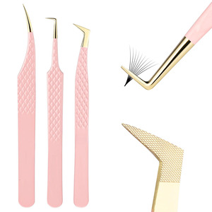 Pinces à épiler personnalisées pour les écoles de formation en extensions de cils et les salons, pinces à cils en gros en acier inoxydable de qualité supérieure - Product Image 1