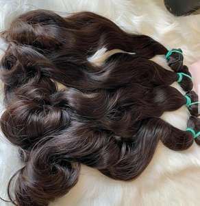 Extensions de cheveux vierges indiens bruts 100% non traités, alignés sur les cuticules, de haute qualité, cheveux humains, directement d'Inde - Product Image 4