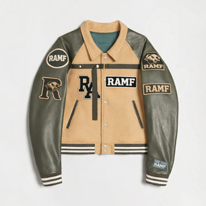 เสื้อแจ็คเก็ตวาร์ซิตี้คุณภาพสูงแบบสั่งทำพิเศษ พร้อมวัสดุทนทานและดีไซน์ทันสมัย เสื้อแจ็คเก็ตเพื่อนร่วมชั้นแบบสั่งทำพร้อมงานปัก - Product Image 1