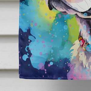 Hippie Dawg gran porche decorativo patio Banner Multicolor poliéster casa pared colgante ilustraciones Multicolor casa tamaño - Product Image 4