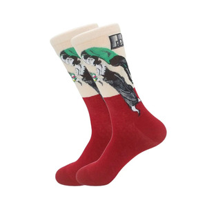 Chaussettes en coton unisexes fantaisie pour hommes, motif pizza au fromage, antibactériennes, vente en gros - Product Image 3