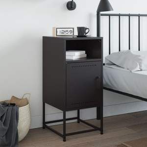 Mesita de Noche Estándar de Acero Negro - Product Image 3