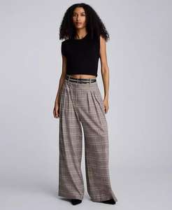 Pantalon à carreaux taille haute pour femmes | Kenneth Cole - Product Image 3