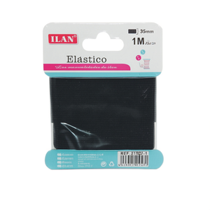 Fascia elastica Iln 35 mm 1 m nera per artigianato e cucito - Product Image 3